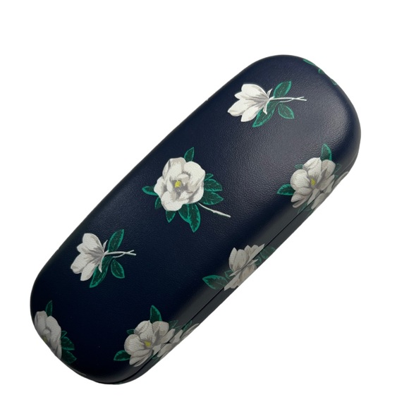 Draper James Accessories - Draper James Blue White Magnolia Floral Hard Glass Case Clamshell